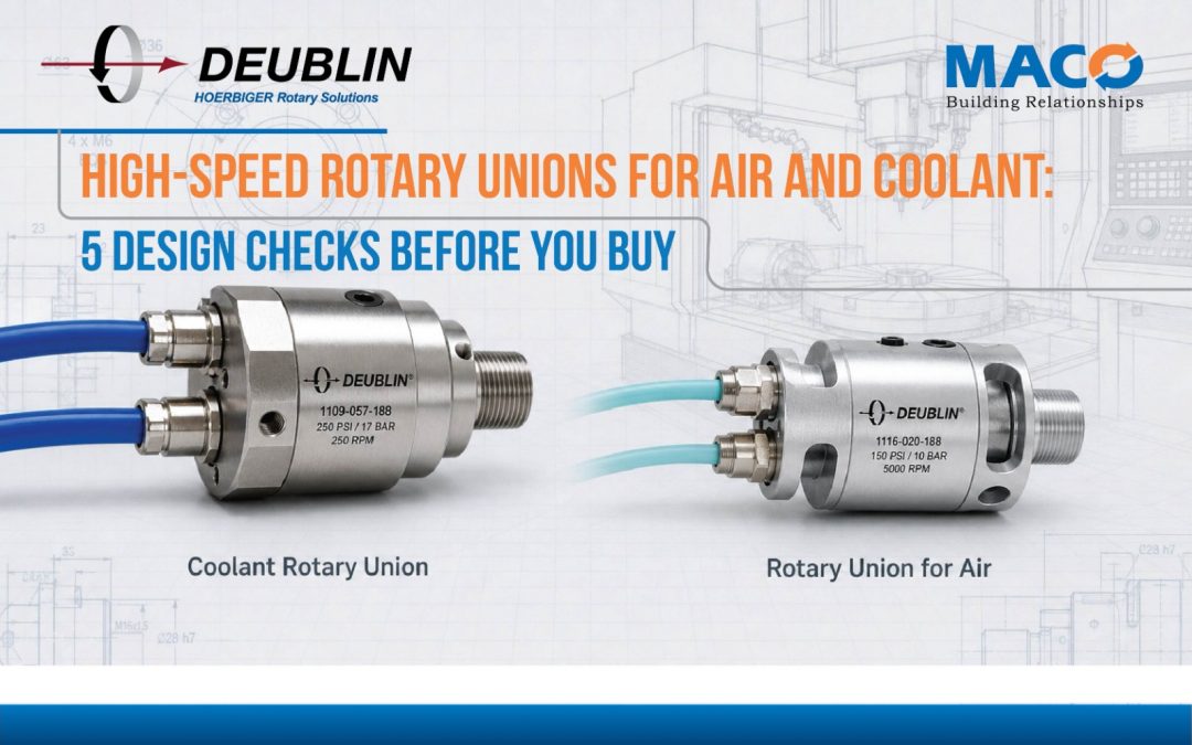 High-Speed Rotary Unions for Air and Coolant: 5 Design Checks Before You Buy