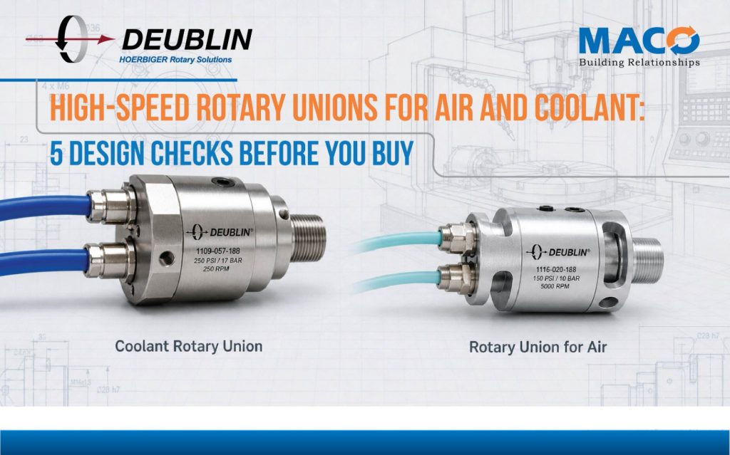 rotary union for air and coolant